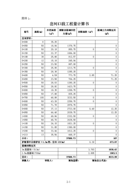护坡工程量计算书中的精准核算方法